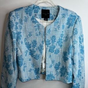 Guess by Marciano Blue and White Floral Blazer